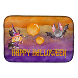 Caroline'S Treasures Halloween Little Witch And Bat Dish Drying Mat, 14 X 21, Multicolor
