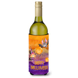 Caroline'S Treasures Bb7458Literk Halloween Little Witch And Bat Wine Bottle Hugger Cold-Beverage-Koozies, 750 Ml, Multicolor,