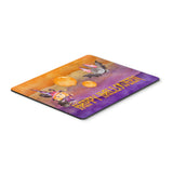 Halloween Little Witch And Bat Mouse Pad, Hot Pad Or Trivet