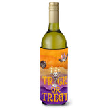 Caroline'S Treasures Bb7461Literk Halloween Trick Or Treat Wine Bottle Hugger Cold-Beverage-Koozies, 750 Ml, Multicolor