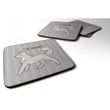 Caroline'S Treasures Bb7472Fc Nursery Be Brave Wolf Foam Set Of 4 Coasters, Multicolor