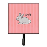 Caroline'S Treasures Nursery Love Bunny Rabbit Leash Or Key Holder Hooks, Multicolor