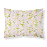 Caroline'S Treasures Watercolor Leaves Pink Printed, Polyester, 250 Thread Count, Envelope Closure Pillowcase, Standard, Multi