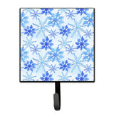 Caroline'S Treasures Blue Snowflakes Watercolor Wall Hook, Small, Multicolor