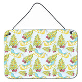 Caroline'S Treasures Christmas Tree And Sleigh Metal Print, 8 H X 12 W, Multicolor