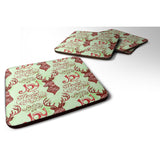 Caroline'S Treasures Merry Christmas Joy Reindeer Decorative Coasters, 3.5, Multicolor