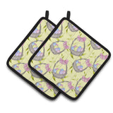 Caroline'S Treasures Easter Basket And Eggs Decorated Pot Holder, 7.5 X 7.5, Multicolor