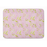 Caroline'S Treasures Geometric Circles On Pink Watercolor Floor Mat, 19 H X 27 W, Multicolor