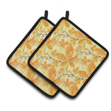 Caroline'S Treasures Fall Leaves And Branches Decorated Pot Holder, 7.5 X 7.5, Multicolor