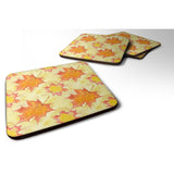 Caroline'S Treasures Fall Leaves Scattered Decorative Coasters, 3.5, Multicolor