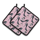 Caroline'S Treasures Fashion Diva Shoes And Perfume Decorated Pot Holder, 7.5 X 7.5, Multicolor