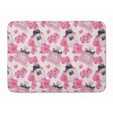 Caroline'S Treasures Watercolor Pink Flowers And Perfume Floor Mat, 19 H X 27 W, Multicolor
