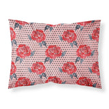 Caroline'S Treasures Watercolor Red Roses And Polkadots Pillowcase, Standard, Multicolor