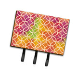 Caroline'S Treasures Watercolor Rainbow Geometric Circles Wall Hook, Triple, Multicolor