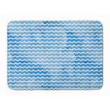 Caroline'S Treasures Beach Watercolor Waves Floor Mat, 19 H X 27 W, Multicolor