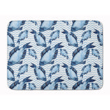 Caroline'S Treasures Beach Watercolor Fishes Floor Mat, 19 H X 27 W, Multicolor