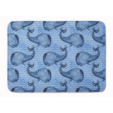 Caroline'S Treasures Beach Watercolor Whales Floor Mat, 19 H X 27 W, Multicolor