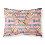 Caroline'S Treasures Watercolor Coffee And Paper Clips Pillowcase, Standard, Multicolor