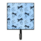 Caroline'S Treasures Watercolor Paper Clips Blue Wall Hook, Small, Multicolor