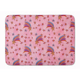 Caroline'S Treasures Watercolor Shooting Stars On Pink Floor Mat, 19 H X 27 W, Multicolor