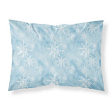 Caroline'S Treasures Watercolor Snowflake On Light Blue Pillowcase, Standard, Multicolor