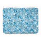 Caroline'S Treasures Watercolor Snowflake On Blue Floor Mat, 19 H X 27 W, Multicolor