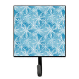 Caroline'S Treasures Watercolor Snowflake On Blue Wall Hook, Small, Multicolor