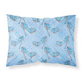 Caroline'S Treasures Watercolor Cinderella Shoe In Blue Pillowcase, Standard, Multicolor