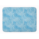Caroline'S Treasures Watercolor Geometric Circle On Blue Floor Mat, 19 H X 27 W, Multicolor