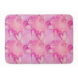 Caroline'S Treasures Watercolor Hot Pink Hearts Floor Mat, 19 H X 27 W, Multicolor