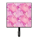 Caroline'S Treasures Watercolor Hot Pink Hearts Wall Hook, Small, Multicolor