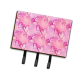 Caroline'S Treasures Watercolor Hot Pink Hearts Wall Hook, Triple, Multicolor