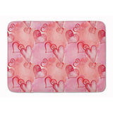 Caroline'S Treasures Watercolor Red Hearts Floor Mat, 19 H X 27 W, Multicolor