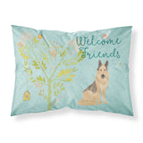 Caroline'S Treasures Welcome Friends German Shepherd Printed, Polyester, 250 Thread Count, Envelope Closure Pillowcase, Standa