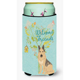 Caroline'S Treasures Welcome Friends German Shepherd Decorative Can Hugger, Tall Boy, Multicolor