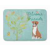 Caroline'S Treasures Welcome Friends Flashy Fawn Boxer Floor Mat, 19Hx27W, Multicolor