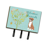 Caroline'S Treasures Welcome Friends Flashy Fawn Boxer Wall Hook, Triple, Multicolor
