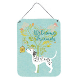 Caroline'S Treasures Welcome Friends Dalmatian Metal Print, 16H X 12W, Multicolor