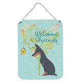 Caroline'S Treasures Welcome Friends Doberman Pinscher Metal Print, 16H X 12W, Multicolor