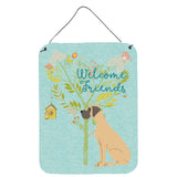 Caroline'S Treasures Friends Welcome Fawn Dane Natural Ears Metal Print, 16H X 12W, Multicolor