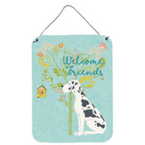 Caroline'S Treasures Welcome Friends Harlequin Dane Metal Print, 16H X 12W, Multicolor