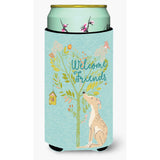 Caroline'S Treasures Welcome Friends Brindle Greyhound Decorative Can Hugger, Tall Boy, Multicolor