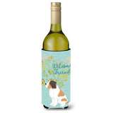 Caroline'S Treasures Welcome Friends Saint Bernard Decorative Bottle Hugger, 750 Ml, Multicolor
