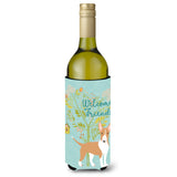 Caroline'S Treasures Welcome Friends Brown Bull Terrier Decorative Bottle Hugger, 750 Ml, Multicolor