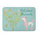 Caroline'S Treasures Welcome Friends Pink Poodle Floor Mat, 19Hx27W, Multicolor