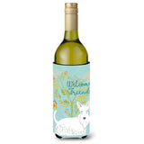 Caroline'S Treasures Welcome Friends White Scottish Terrier Decorative Bottle Hugger, 750 Ml, Multicolor