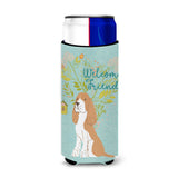 Caroline'S Treasures Welcome Friends Gold Springer Spaniel Decorative Can Hugger, Multicolor