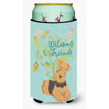 Caroline'S Treasures Welcome Friends Airedale Terrier Decorative Can Hugger, Tall Boy, Multicolor