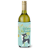 Caroline'S Treasures Welcome Friends Black White Chihuahua Decorative Bottle Hugger, 750 Ml, Multicolor