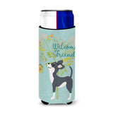 Caroline'S Treasures Welcome Friends Black White Chihuahua Decorative Can Hugger, Multicolor